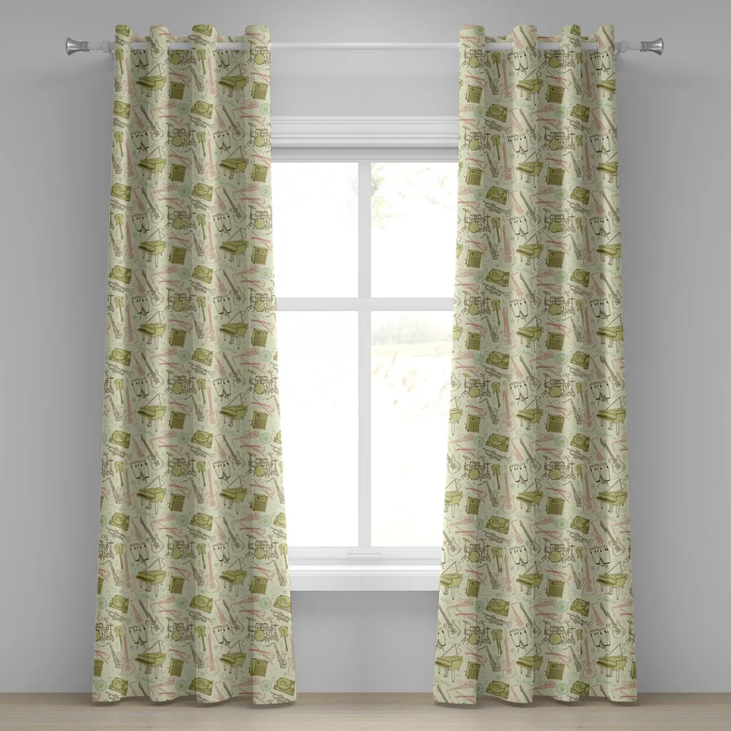 Paire de rideaux décoratifs Jazz 280x175 cm pour Salon et Bureau