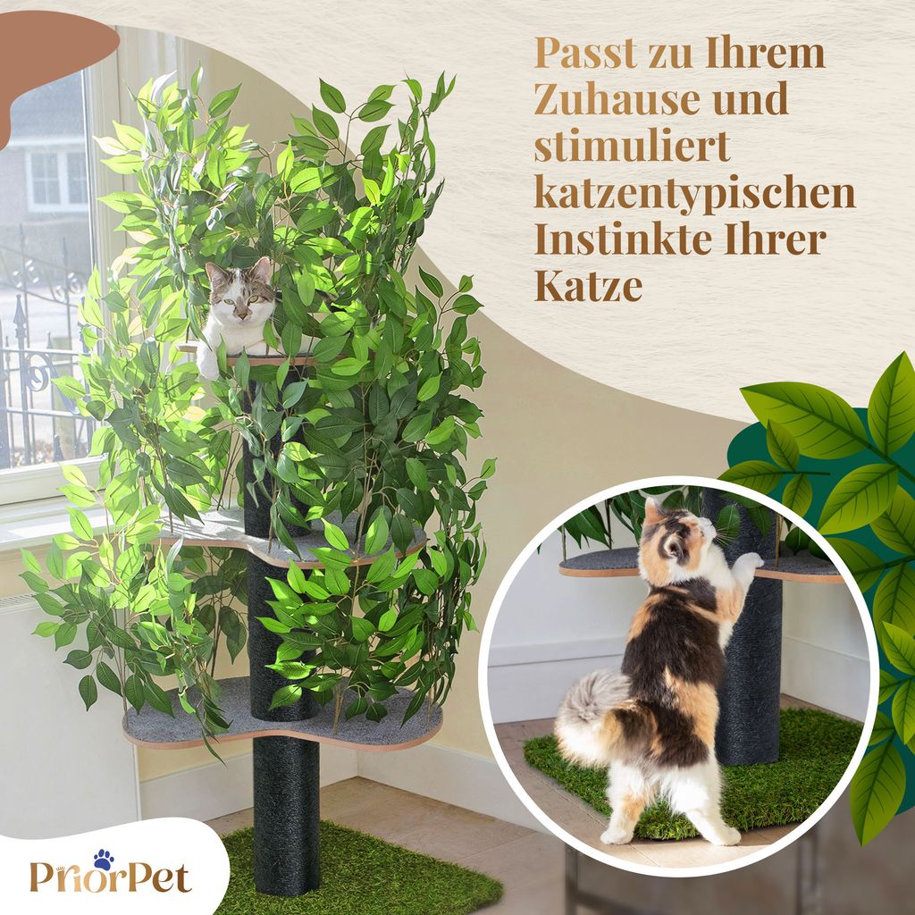 Kratzbaum Natur zum Klettern, Verstecken und Schlafen - Produktbild 4