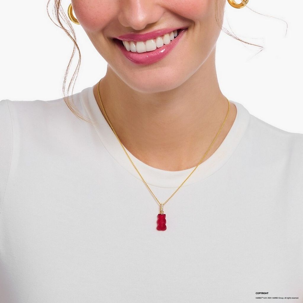 Thomas Sabo KE2209-414-10-L45 Vergoldete Kette mit rotem Produktbild 2