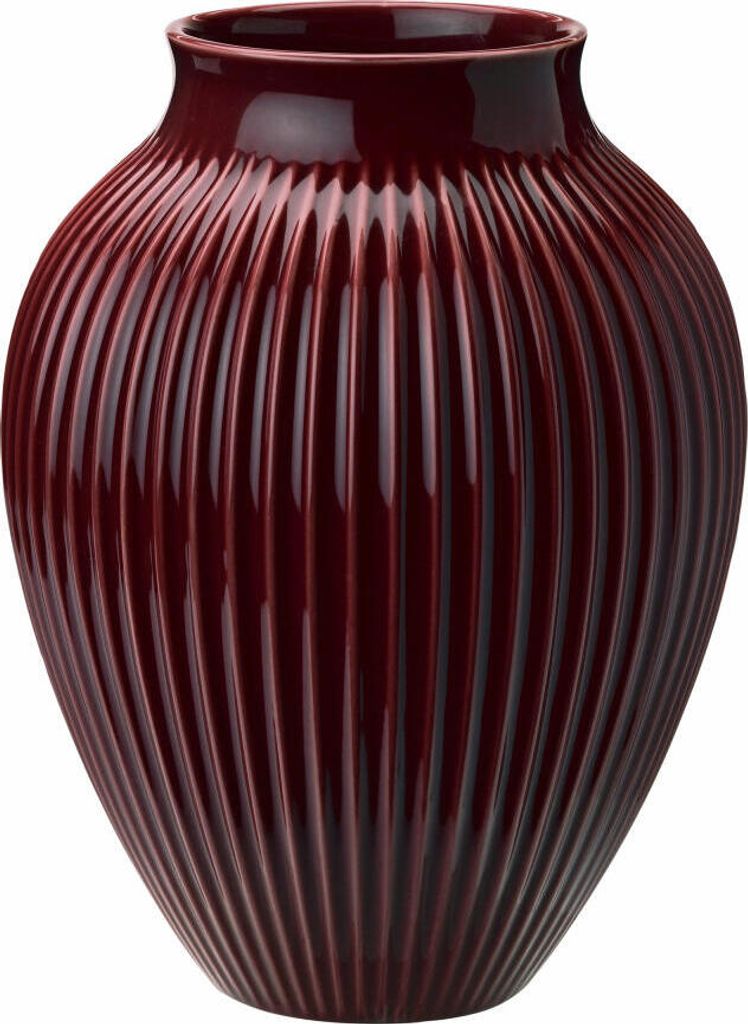 Knabstrup Vase Ripple, Dekovase, Blumenvase, Keramik, Berry, 27 cm, K1234-2