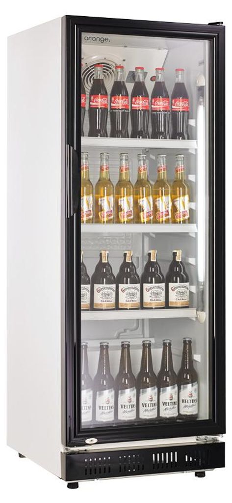 orange Getränkekühlschrank 230L, weiß/schwarz, Produktbild 