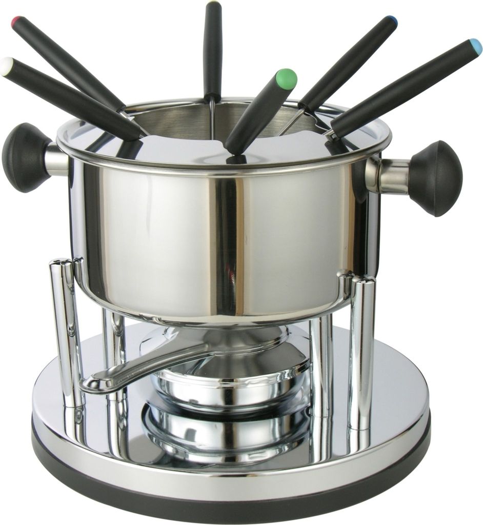 Fondue - Set aus Edelstahl 10 - tlg. Maße: Durchm. 16 x 30 Produktbild 3
