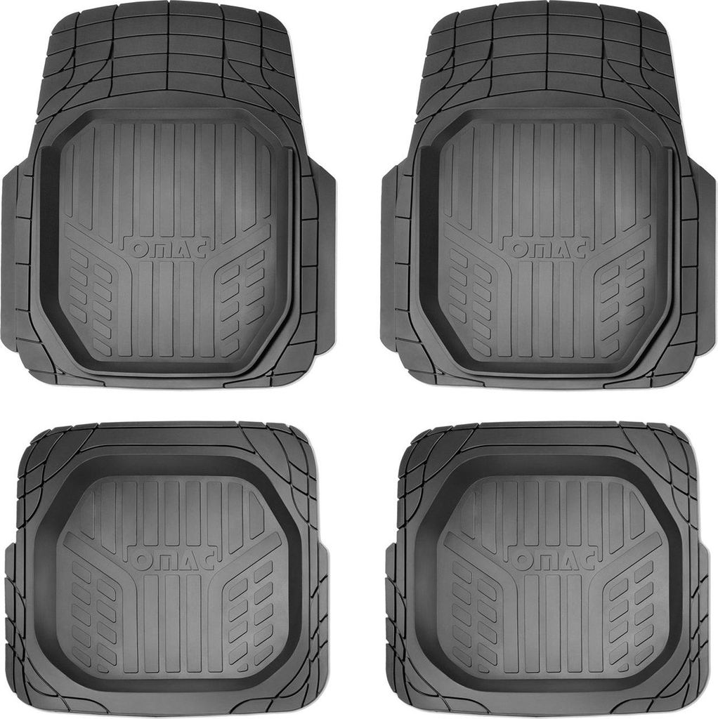 Fußmatten Gummimatten 3D Passform für Peugeot 3008 Gummi Schwarz 4tlg