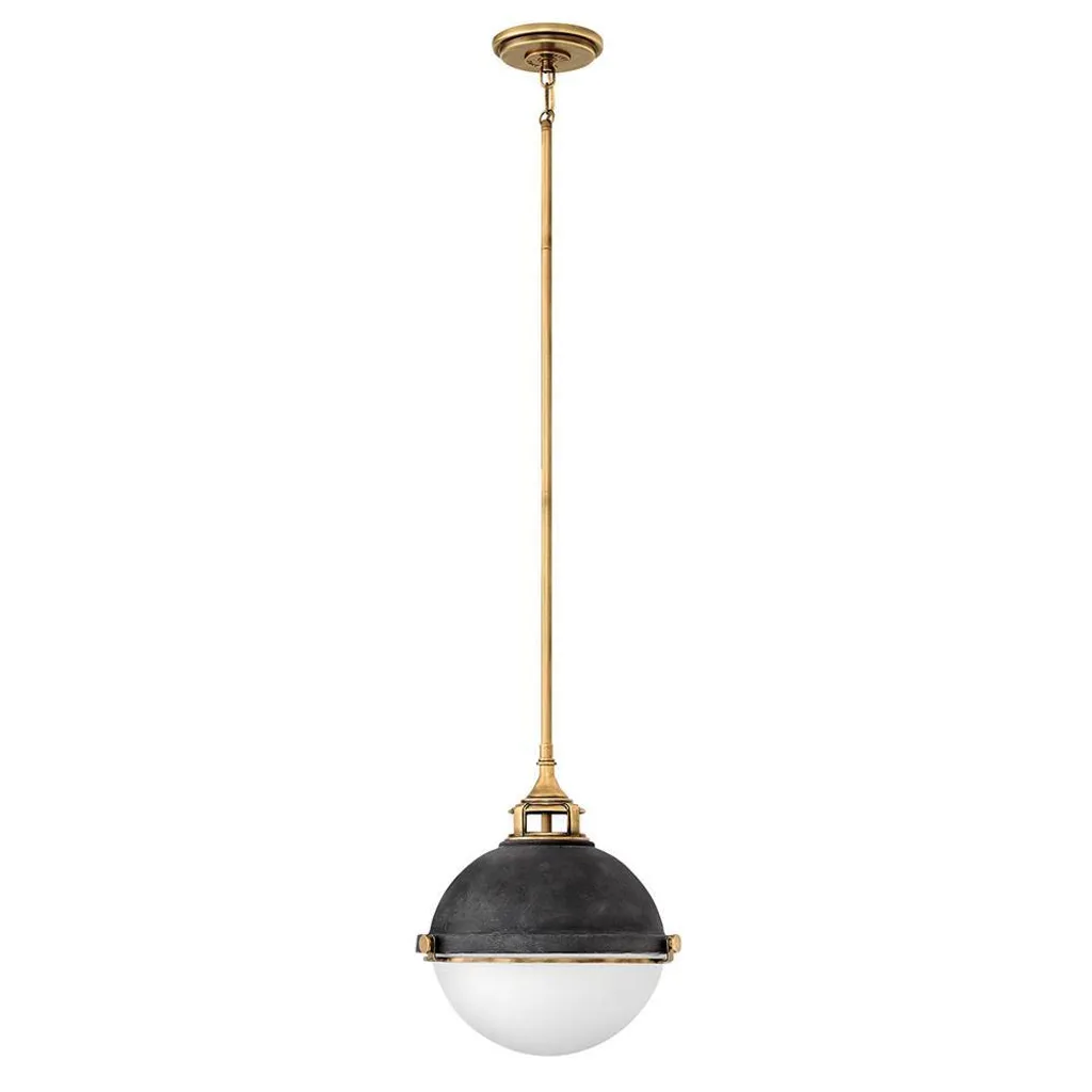 Suspension Fletcher pour îlot de cuisine ou table à manger zinc/laiton