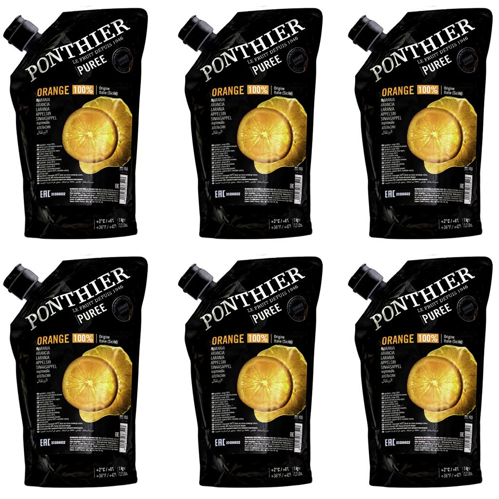 Ponthier ORANGE-VALENCIA PÜREE Zitrus-Frucht-Püree 6x 1KG