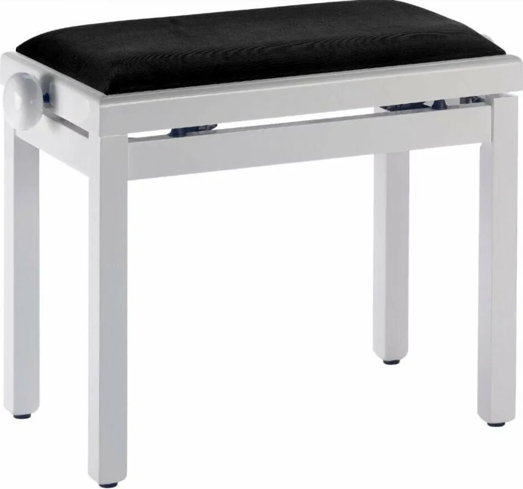 Banc de piano en bois blanc laqué TBS 020 - Siège pour piano droit
