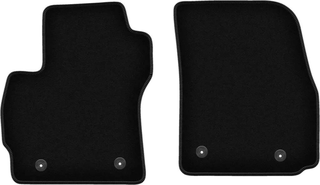 Wielganizator Tappetini anteriori in velluto per Mazda 5 I (2005-2010, minivan) neri, set 2 pz, con fissaggi