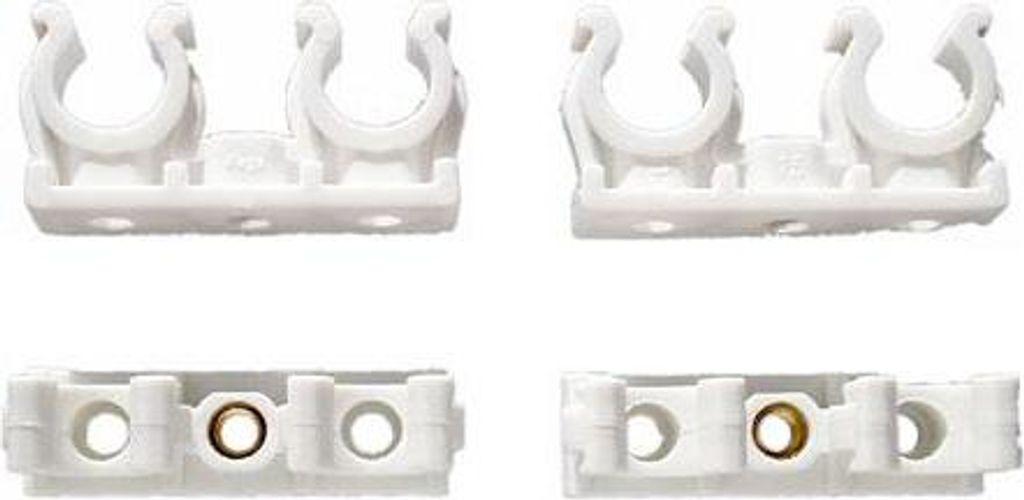 Cornat Rohr-Clip doppelt für 15 mm Ø - Rohre