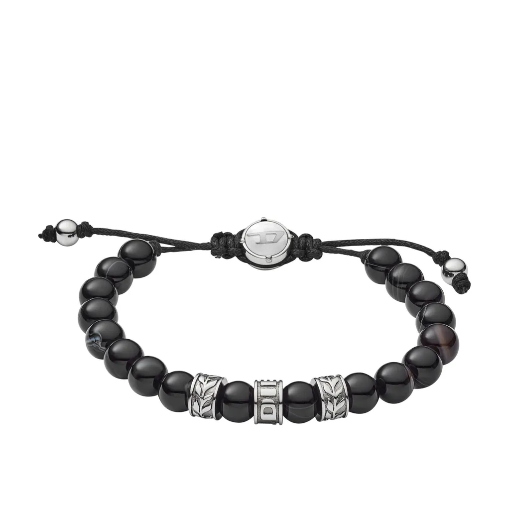 Bracciale Diesel Argento Perline Uomo - Offerta Imperdibile Acciaio