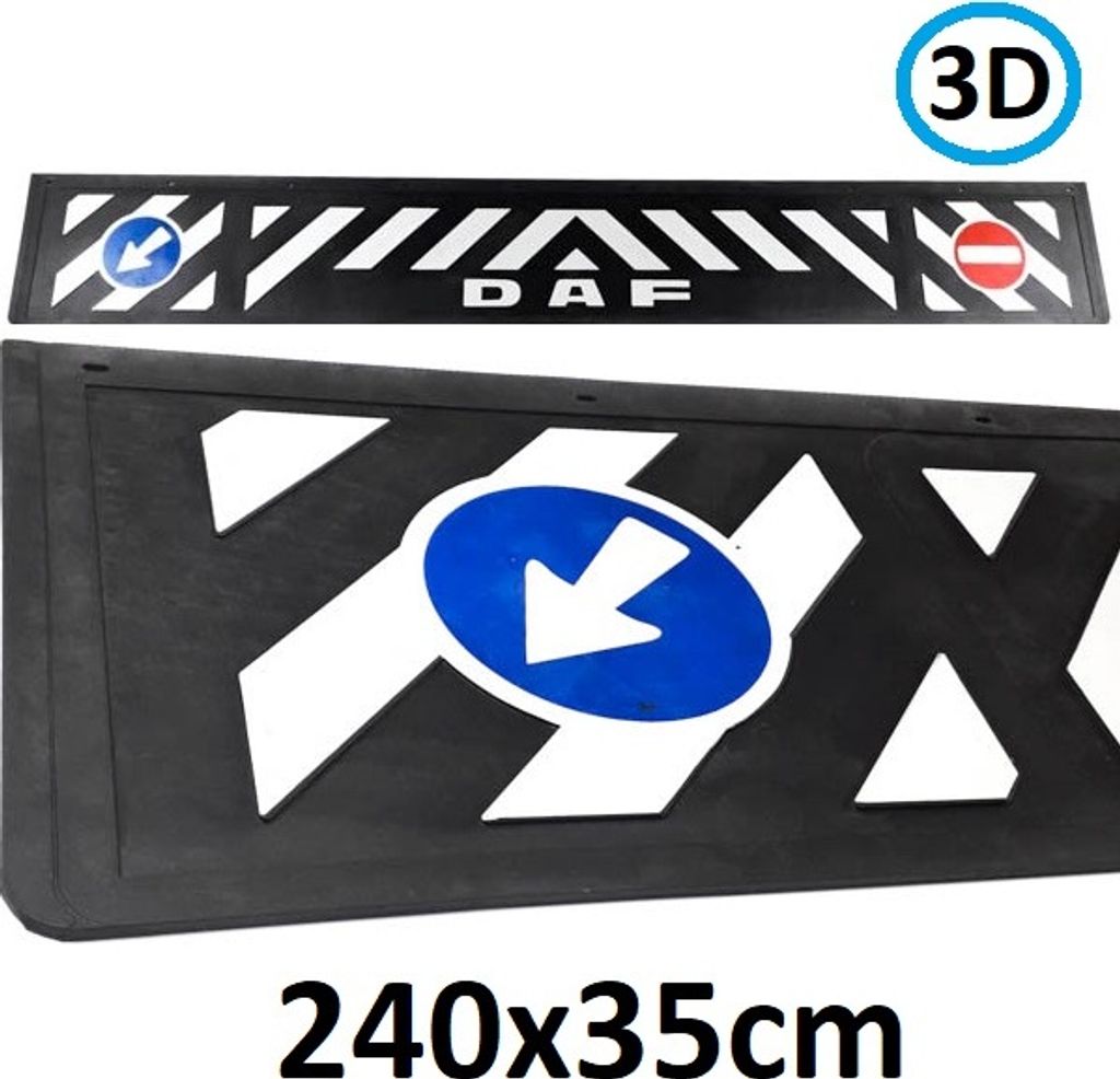 DAF-Wagenkotflügel 3D im Relief | 35x240cm, aus strapazierfähigem Gummi