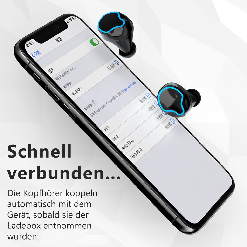 Kopfhörer TWS Bluetooth Samsung Galaxy S20 S10 Headset Wireless In-Ear Ohrhörer 