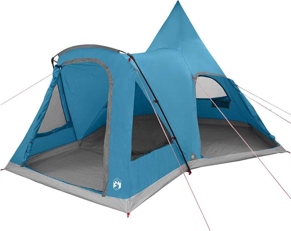 vidaXL Teepee Zelt für 5 Personen mit Dach Blau 545 x 450 x 295 cm