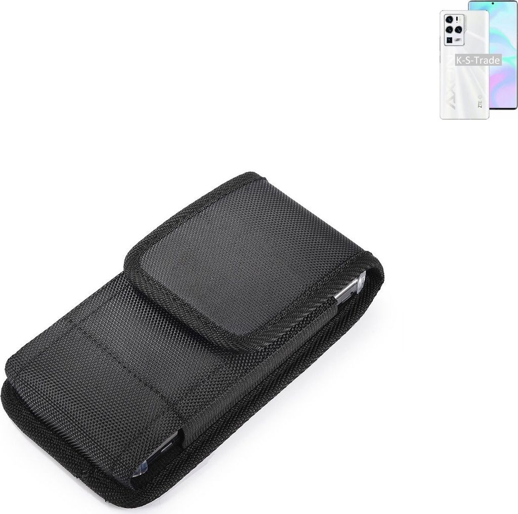 Holster Gürteltasche kompatibel mit ZTE Axon 30 Ultra Holster Gürtel Tasche wasserabweisend Handy Hülle Schutz Hülle Outdoor schwarz K-S-Trade