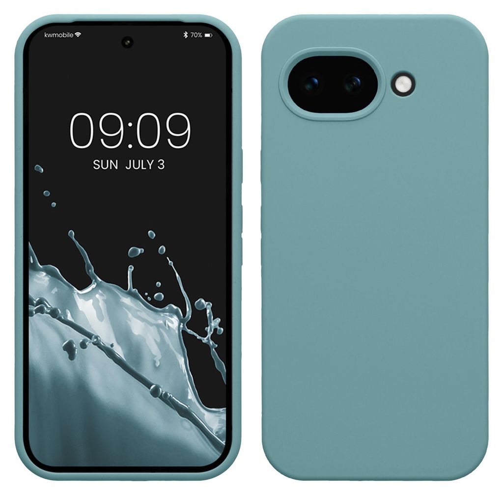kwmobile Handyhülle für Google Pixel 10a Hülle - Case Silikon - Kabelloses Laden - Schutzhülle Cover in Arctic Night