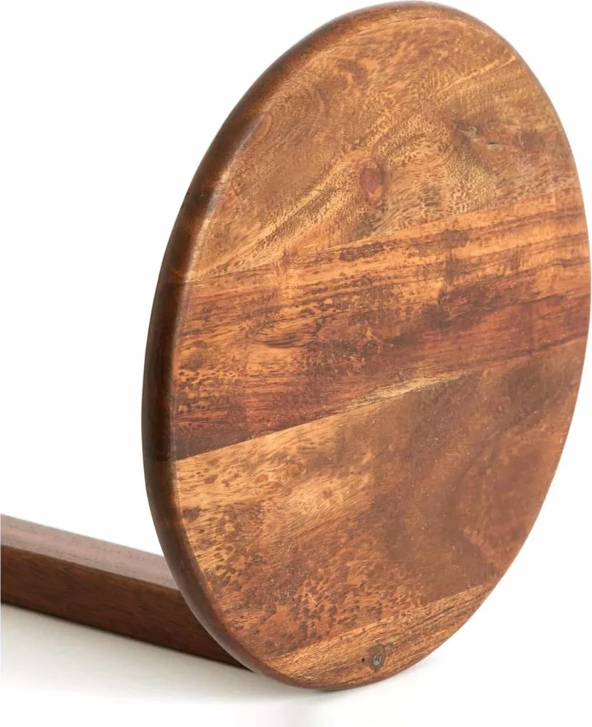 Petite table ronde Delmino Marron Ø26x77cm - Support plante design chic - 6
