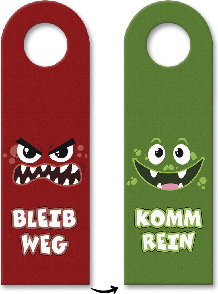 Bleib weg oder Komm rein Monsterchen Türhänger