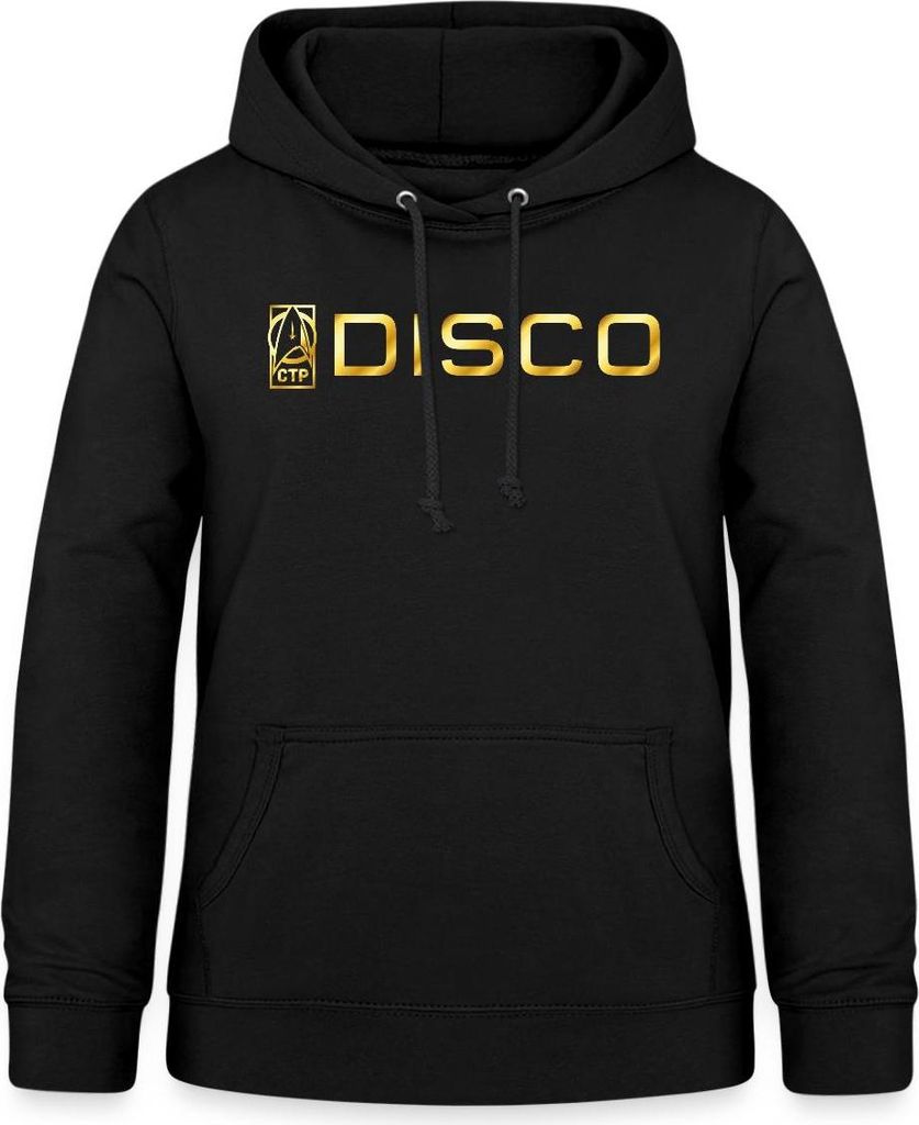 Spreadshirt Star Trek Discovery DISCO DSC Damen Hoodie, XL, Schwarz