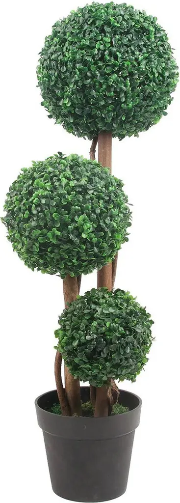 Bosso Finto in Vaso 90 cm - Pianta Artificiale Esterno Topiaria
