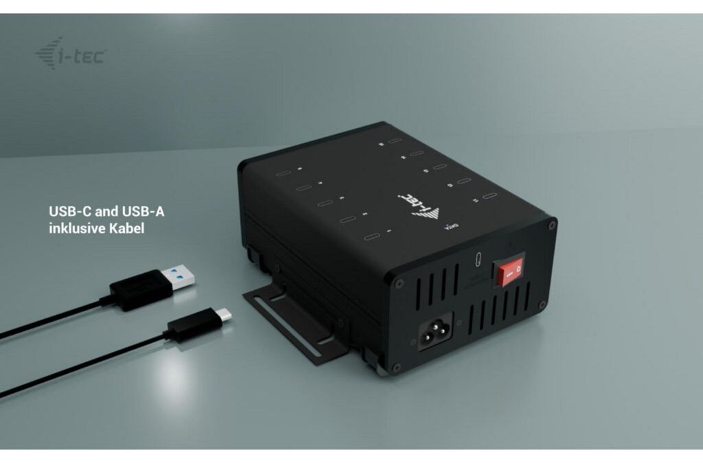 D I-TEC: Estación de carga con 10 puertos USB-C Imagen del producto 