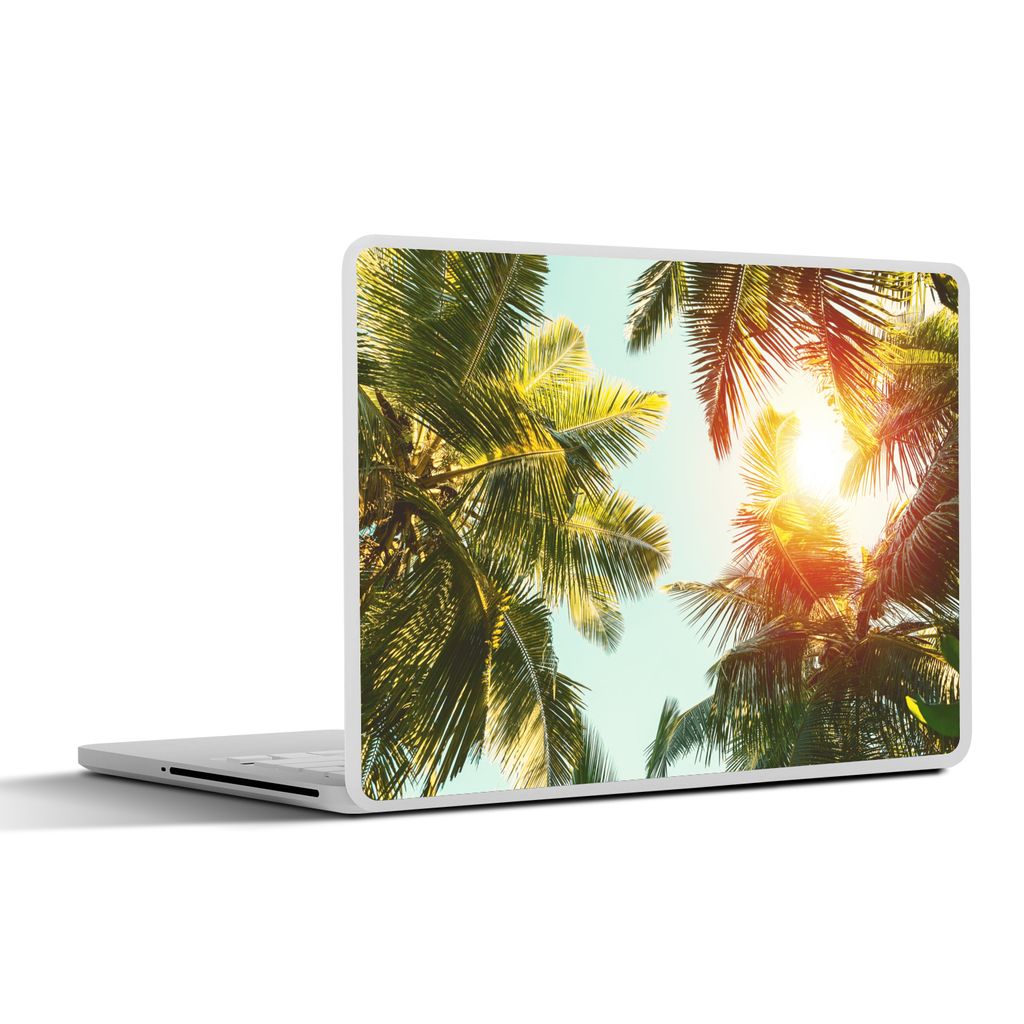MuchoWow Laptop Aufkleber Sticker Cover Palme - Sonne - Sommer 36.5x27.5 cm - Laptop-Sticker