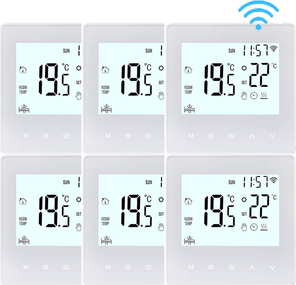 6X WiFi Smart Thermostat 3A Raumthermostat Produktbild 