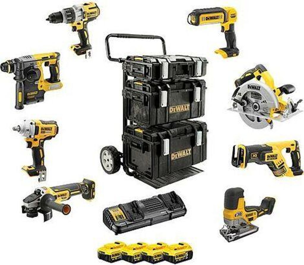 Kit Premium 8 Outils XR 18V DEWALT Brushless + 4 Batteries Image du produit 
