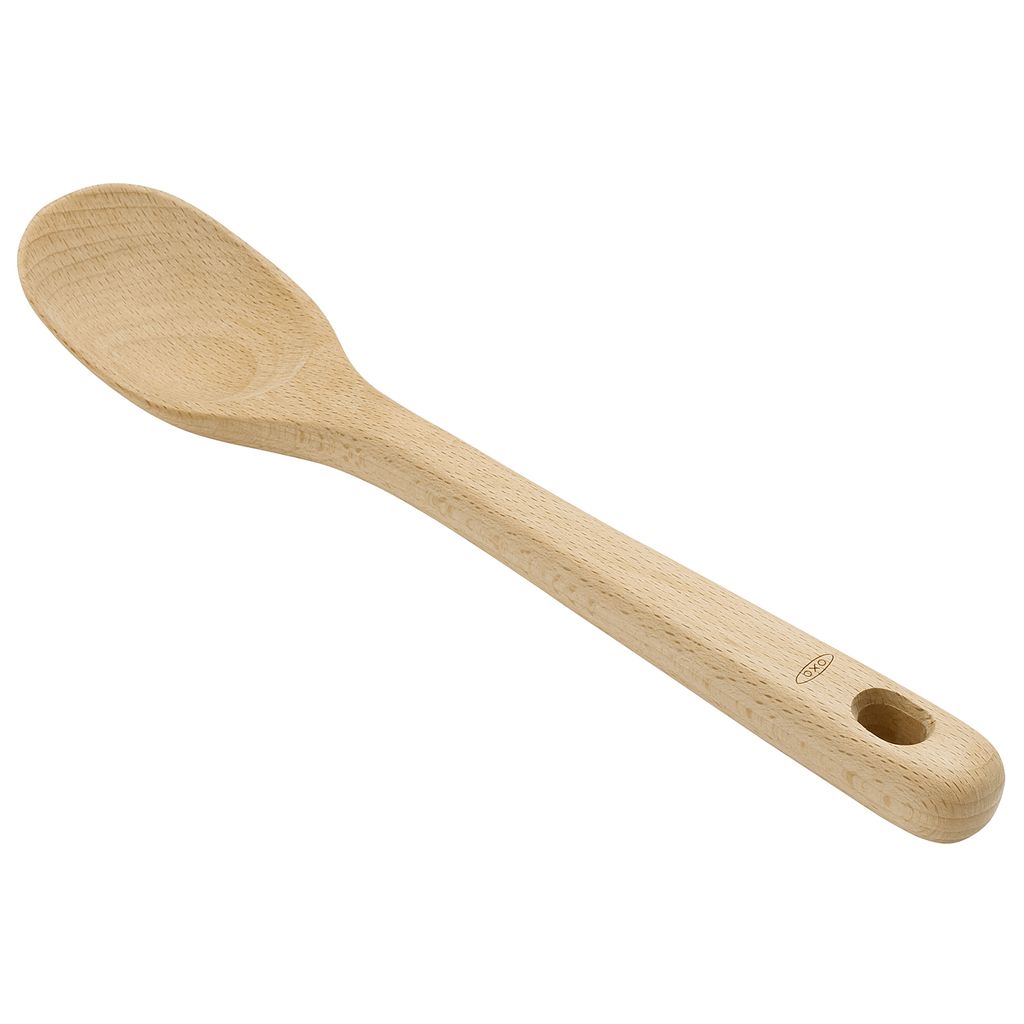 OXO Good Grips großer Holzlöffel mit natürlichem Öl-Finish – Küchenlöffel zum Umrühren und Servieren für Kochgeschirr mit Antihaftbeschic...