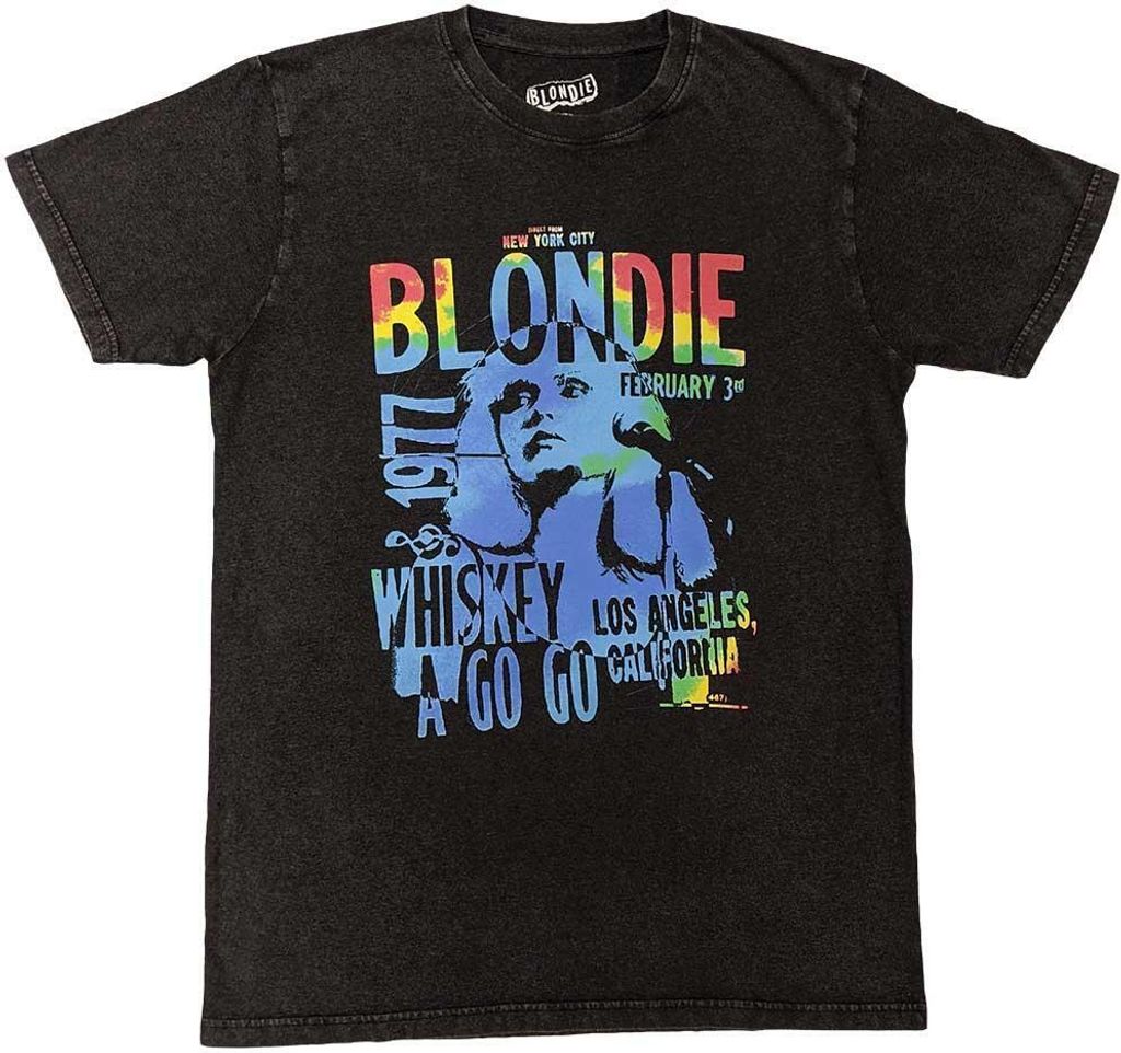 Blondie - "Whiskey A Go Go" T-Shirt für Herren/Damen Uni RO11029 (M) (gewaschenes Schwarz)