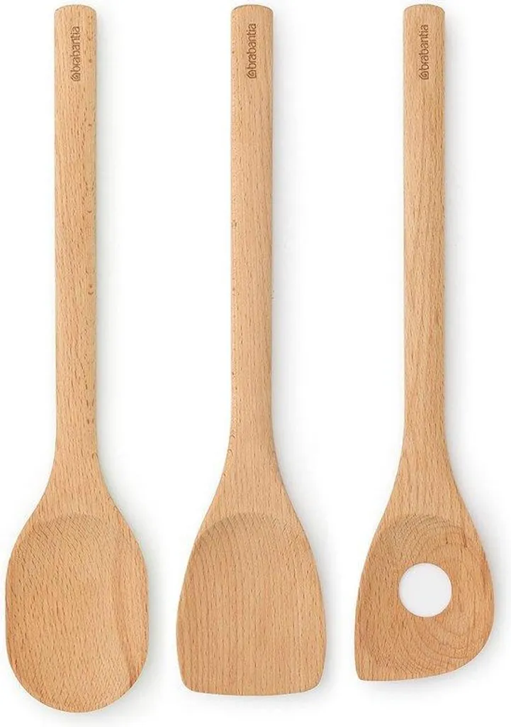 Set d'ustensiles de cuisine 3 pièces : cuillère, spatule et louche inox