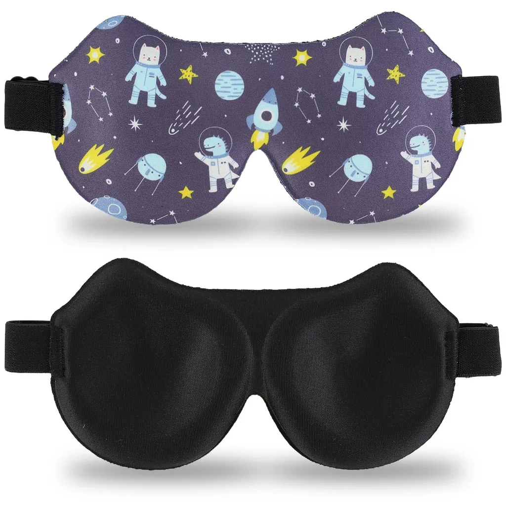 Masque de sommeil enfant 3D ergonomique réglable motif Petit Astronaute
