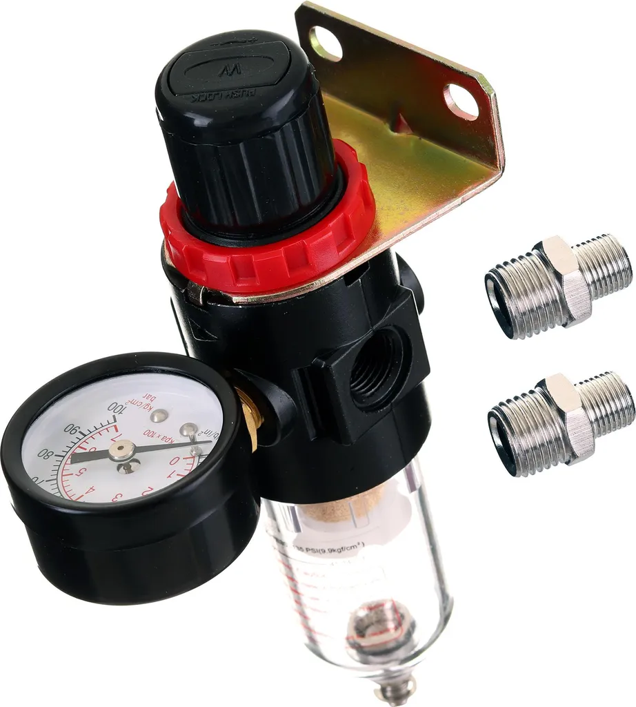 Mini Filtro Aria AFR2000 1/8 Riduttore con Manometro e Supporto
