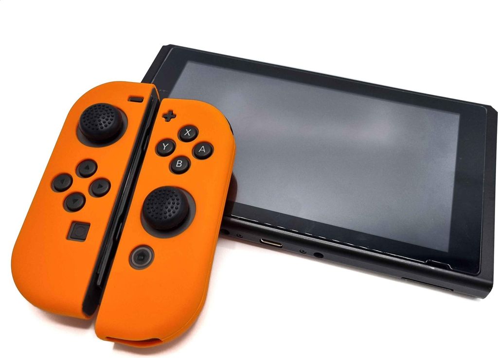 Hüllen & Skins für Nintendo Switch 1 – Performance-Gaming-Hülle – Soft Grip-Abdeckungen – Rutschfestes Joy-Con-Controller-Zubehör – Orange