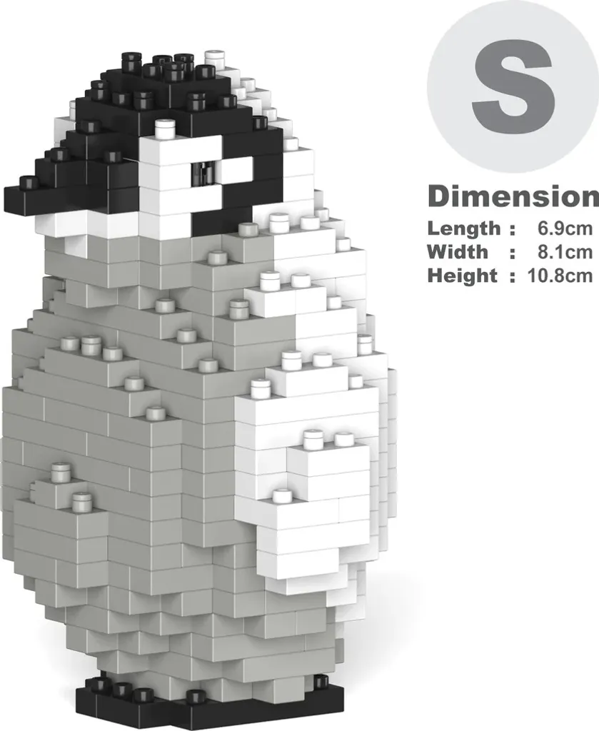 Puzzle 3D Pingouin empereur JEKCA Sculpture en Briques de Construction