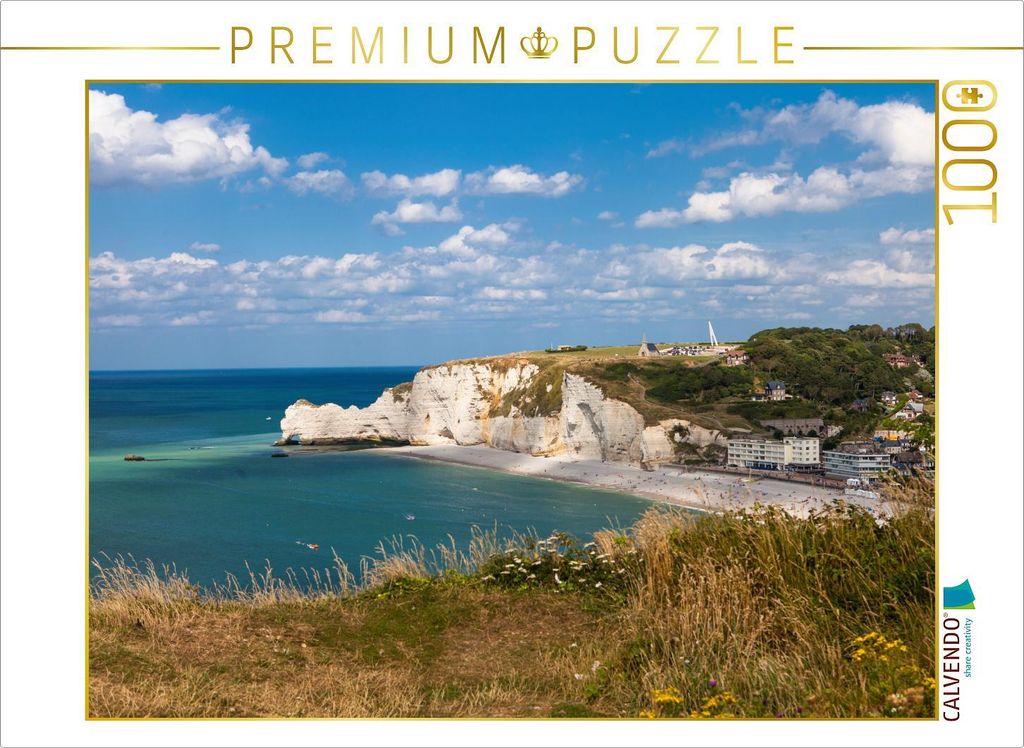 CALVENDO Puzzle Normandie Etretat | 1000 Teile Lege-Größe 64x48cm Foto-Puzzle für glückliche Stunden