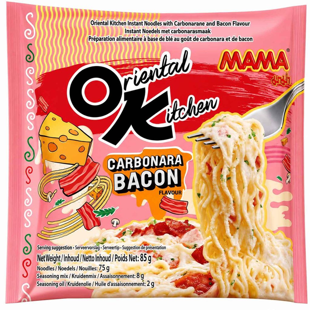 MAMA OK Oriental Kitchen Ramen - Carbonara Bacon 85g Immagine del prodotto  Immagine generata dall'IA