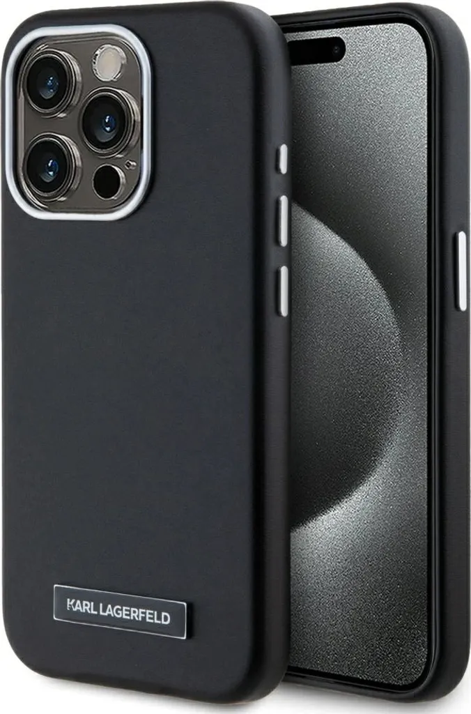 Cover Karl Lagerfeld MagSafe iPhone 15 Pro Max Piastra Metallo