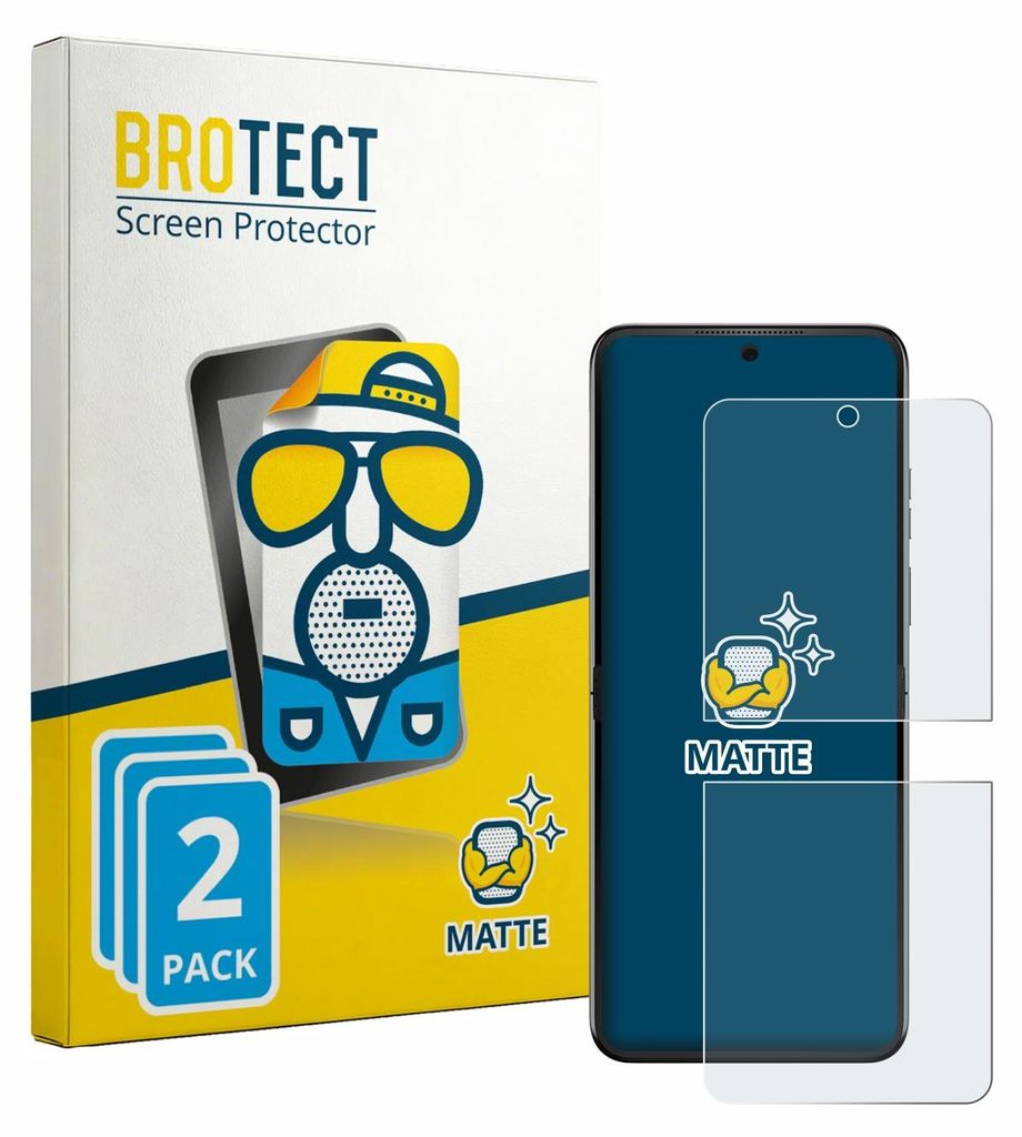 2x BROTECT Schutzfolie für Motorola Razr 70 Displayschutz Displayschutzfolie Folie Matt Entspiegelungsfolie