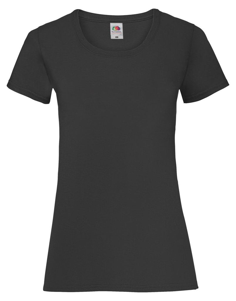 Fruit of the Loom - "Valueweight" T-Shirt für Damen LT2232 (M) (Schwarz)