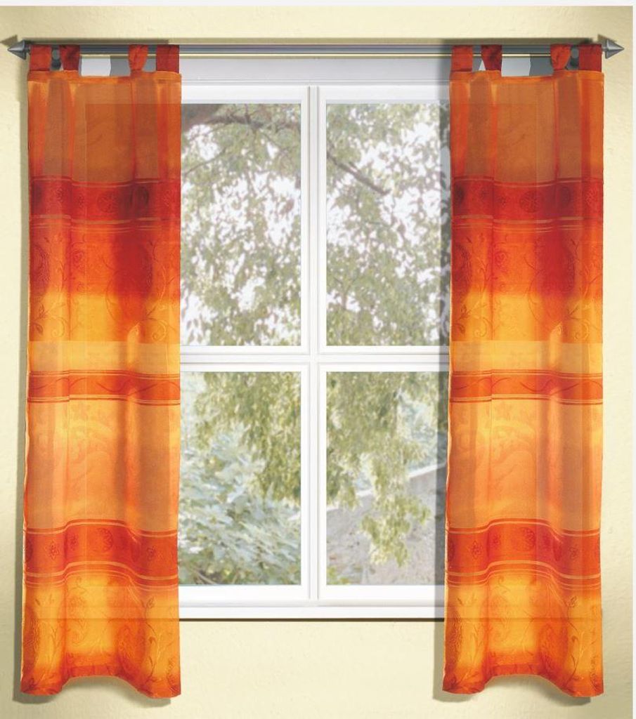 Schlaufenschal "Streifen": Größe (HxB): 145x65cm Farbe: Orange