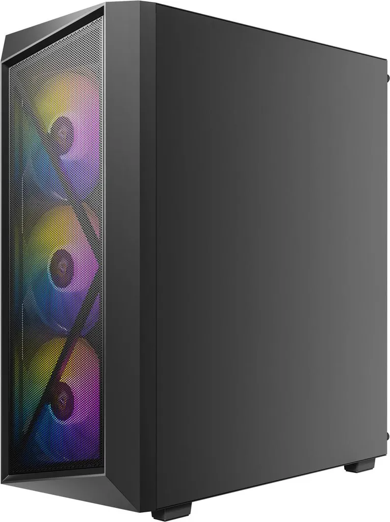 Boîtier PC Gaming Antec AX67 ARGB Tour Midi Noir avec Flux d'Air Optimisé