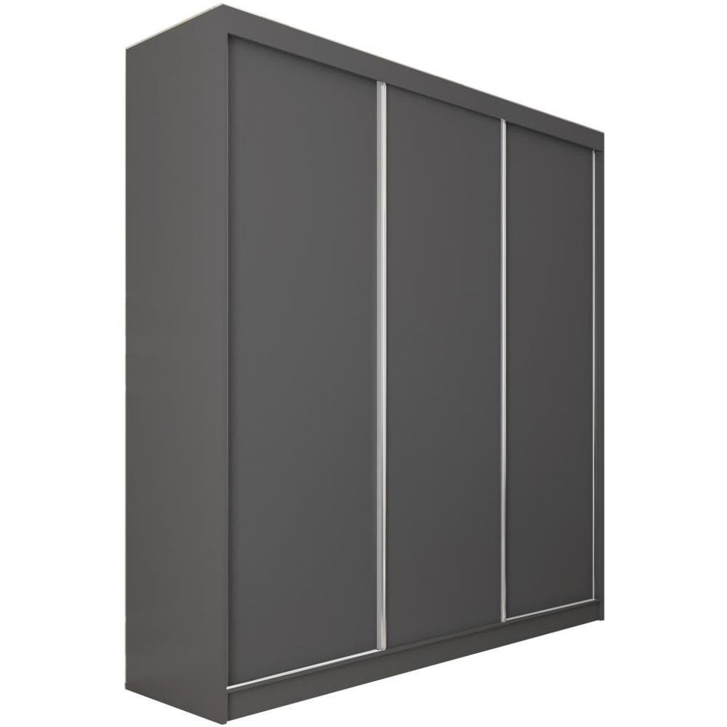 BEAUTYSOFA | Kleiderschrank MARIO 240 cm Graphite – Produktbild 