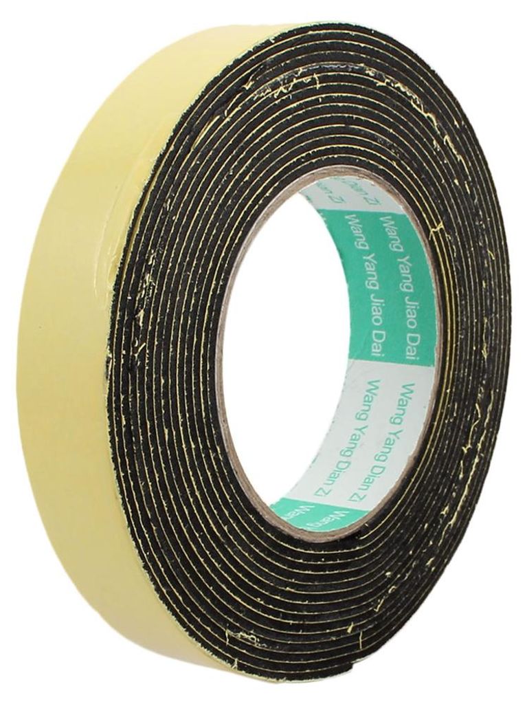 5 Meter 25 mm x 2 mm Einseitig selbstklebendes sto?festes Schwamm-Schaumband Gelb Schwarz