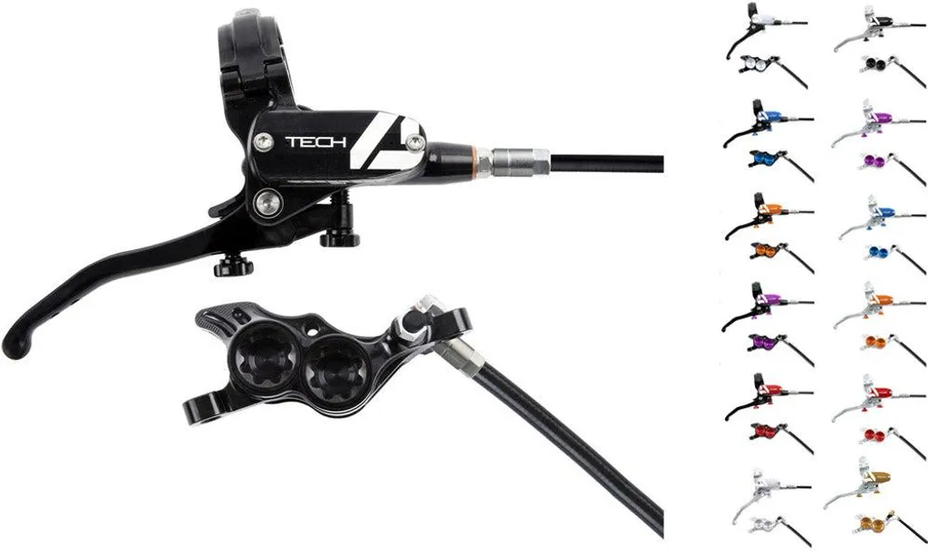 Frein VTT Enduro Hope Tech 4 E4 Arrière Argent Durite 1700 mm
