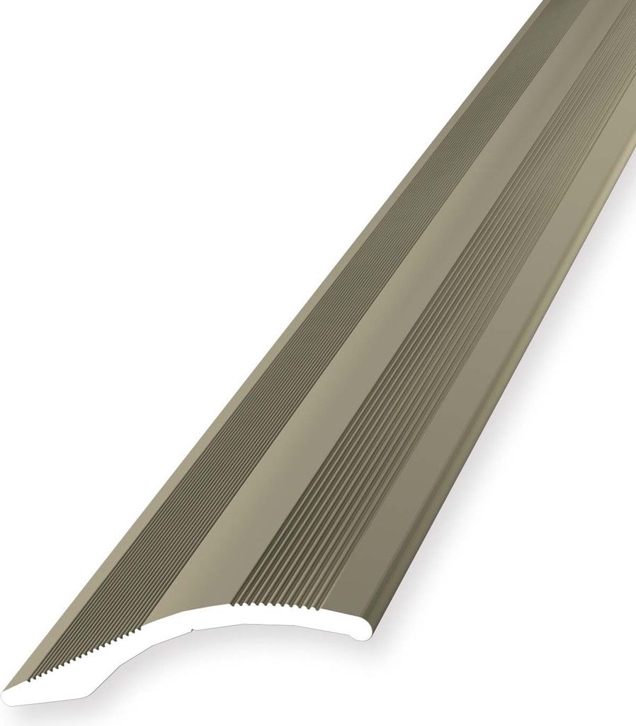 Ausgleichsprofil 2 x 40 x 1000 mm Anpassungsprofil Höhenausgleichsprofil Aluminium eloxiert Geriffelt Selbstklebend Sandfarbig Küberit