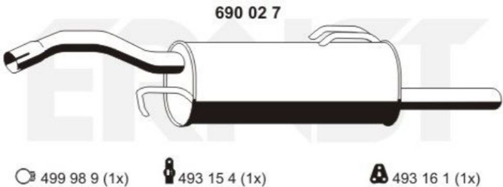 ERNST Endschalldämpfer Artikel: 690027