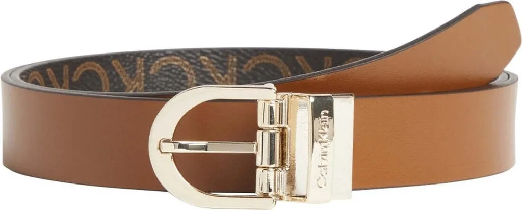 Ceinture Cuir Marron Calvin Klein K60K609981 Taille 75 Ajustement Top