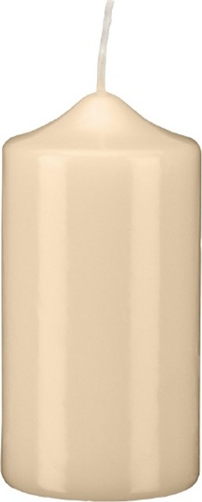 Stumpen Kerzen Vanilla Bisquit 8 x Ø 4 cm, 12 Stück getauchte Stumpenkerzen mit Spitzkopf in RAL Qualität