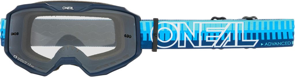 Oneal B-10 Brille Striped Blue/Blue - Clear Größe: OS