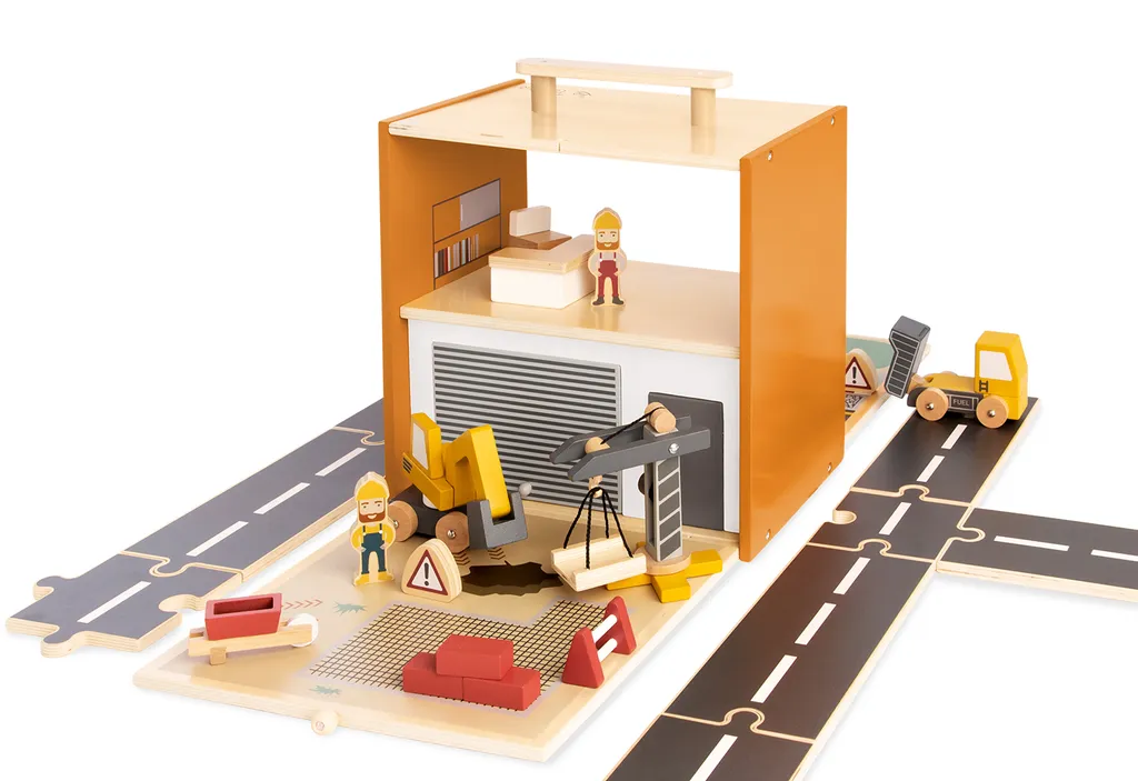 Jouet Chantier Gustav interactif et modulable avec accessoires variés