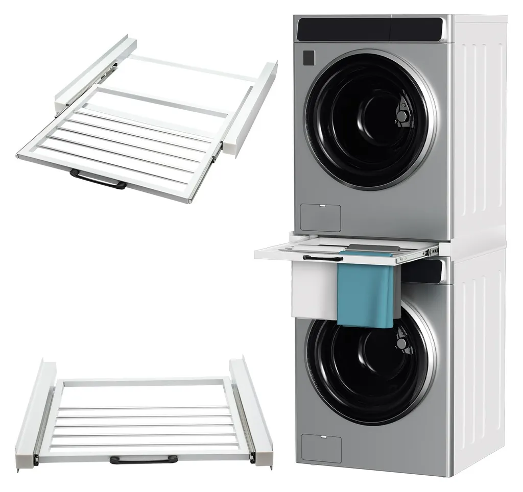 Hengda Kit de Superposition Lave-linge et Sèche-linge avec Corde à Linge - 9